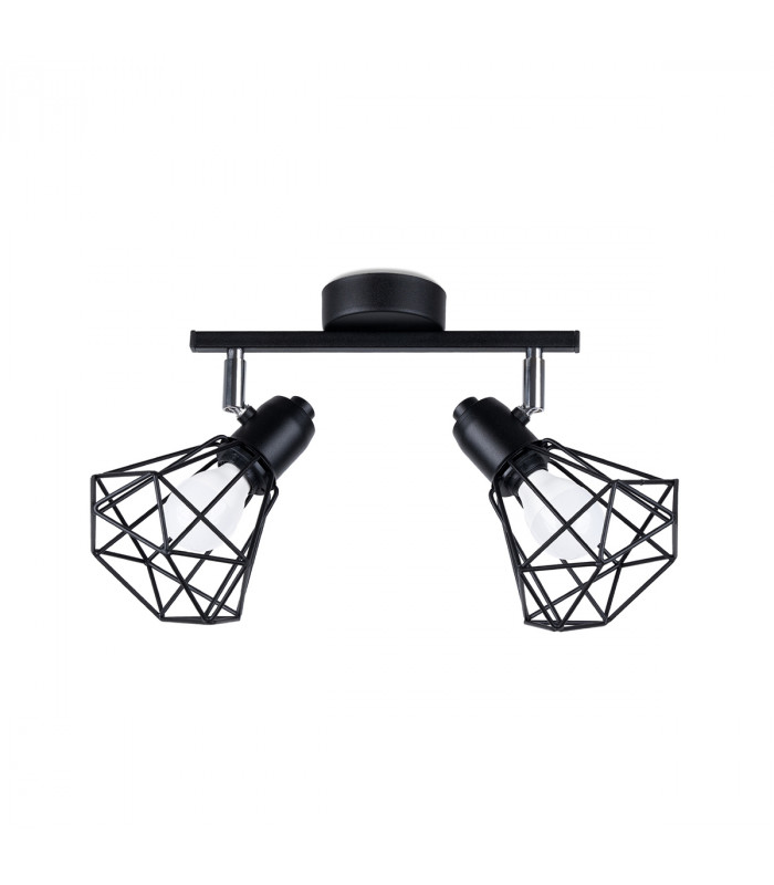 Artemis Twin Ceiling Spotlight Black-1