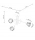 Artemis Multi Arm Semi Flush Ceiling Lamp Black-5