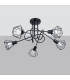 Artemis Multi Arm Semi Flush Ceiling Lamp Black-2