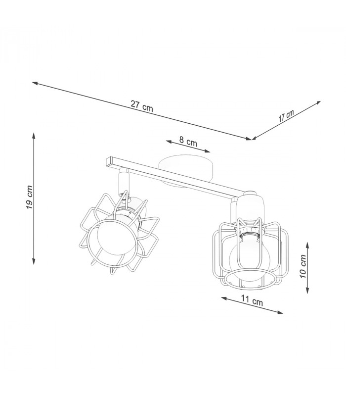 Beluci Twin Ceiling Spotlight White-5