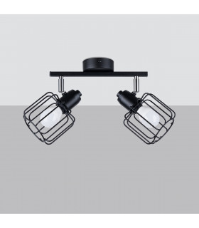 Beluci Twin Ceiling Spotlight Black-2