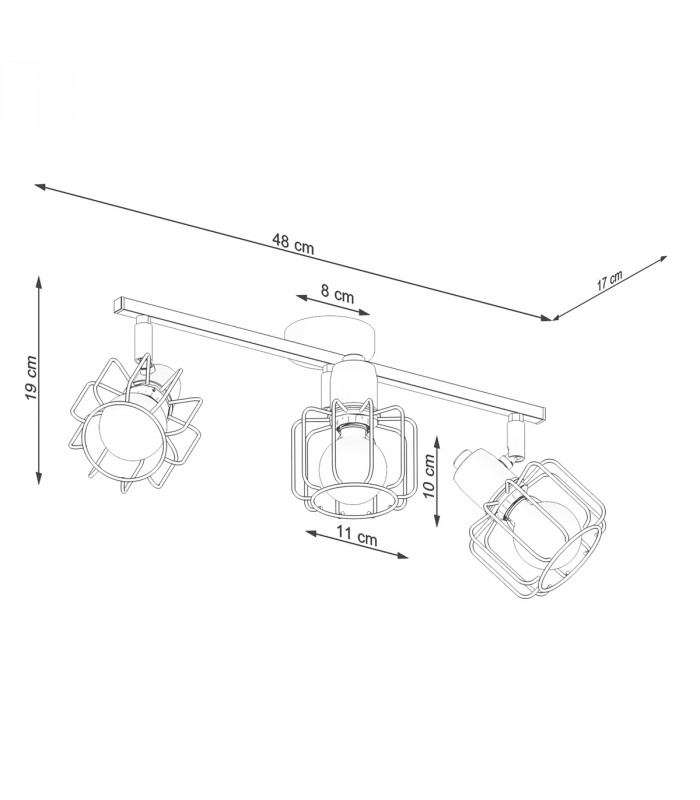 Beluci Ceiling Spotlight Bar Black-5
