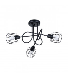 Beluci Multi Arm Semi Flush Ceiling Lamp Black-1