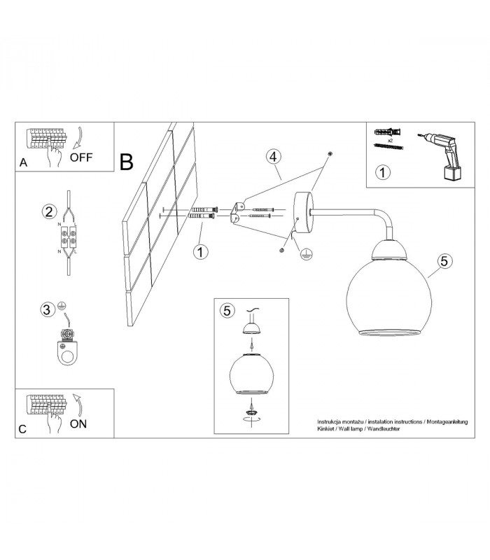 Alino Wall Lamp Black-6