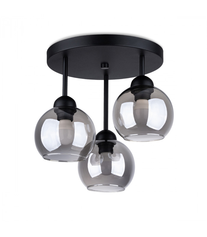 Alino Multi Arm Semi Flush Ceiling Lamp Black-1