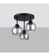 Alino Multi Arm Semi Flush Ceiling Lamp Black-2