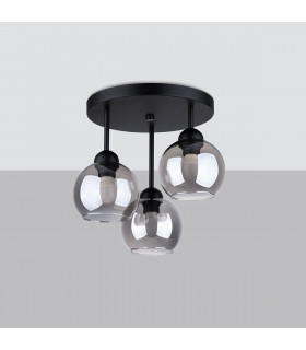 Alino Multi Arm Semi Flush Ceiling Lamp Black-2