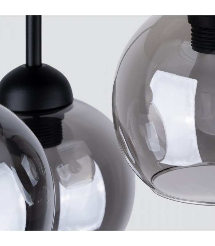 Alino Multi Arm Semi Flush Ceiling Lamp Black-4