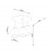 Alino Multi Arm Semi Flush Ceiling Lamp Black-5