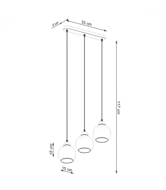 Alino Bar Pendant Ceiling Light Black-4
