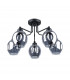 Fillan Multi Arm Semi Flush Ceiling Lamp Black-1