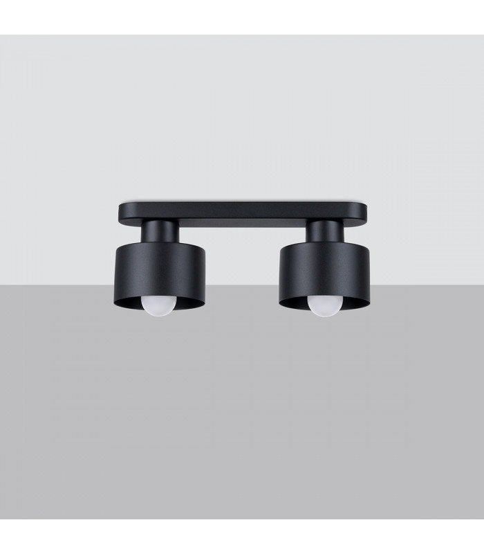 Savar Twin Ceiling Spotlight Black-2