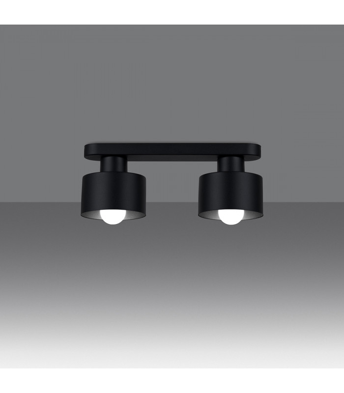 Savar Twin Ceiling Spotlight Black-3