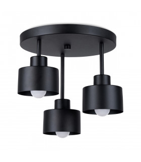 Savar Multi Arm Semi Flush Ceiling Lamp Black-1