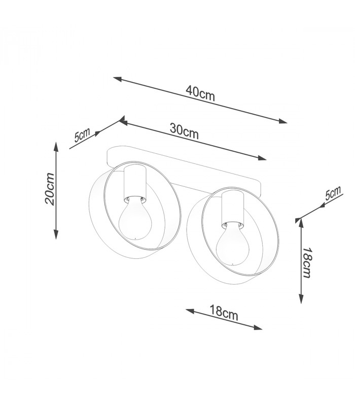 Titran Semi Flush Ceiling Light White-5