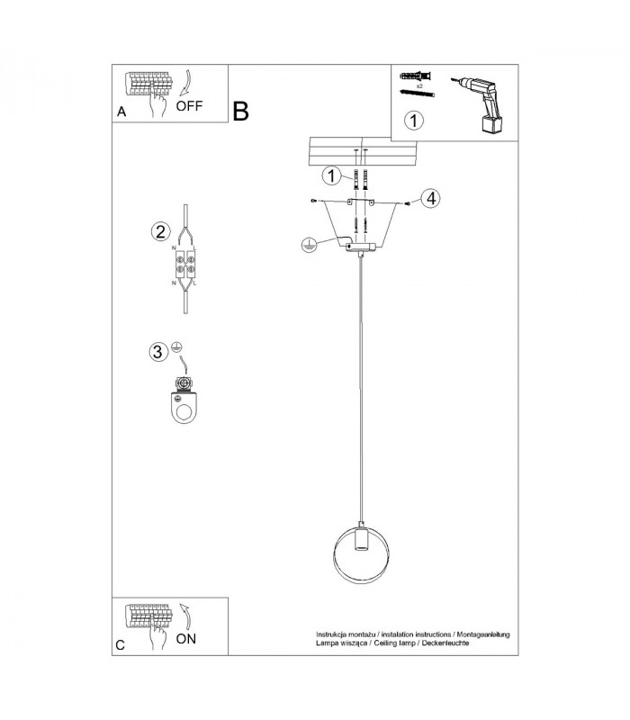 Titran Slim Pendant Ceiling Light White-6