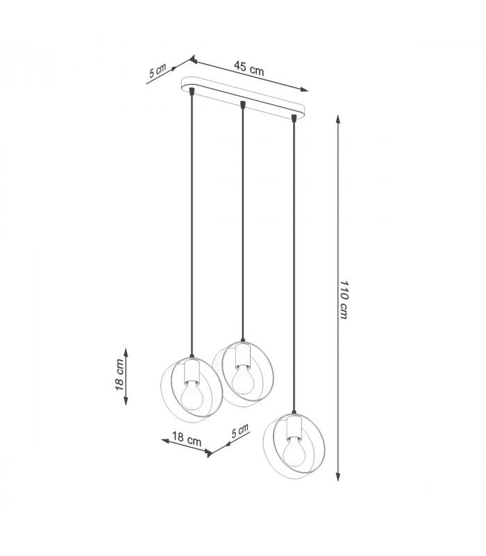 Titran Bar Pendant Ceiling Light White-5