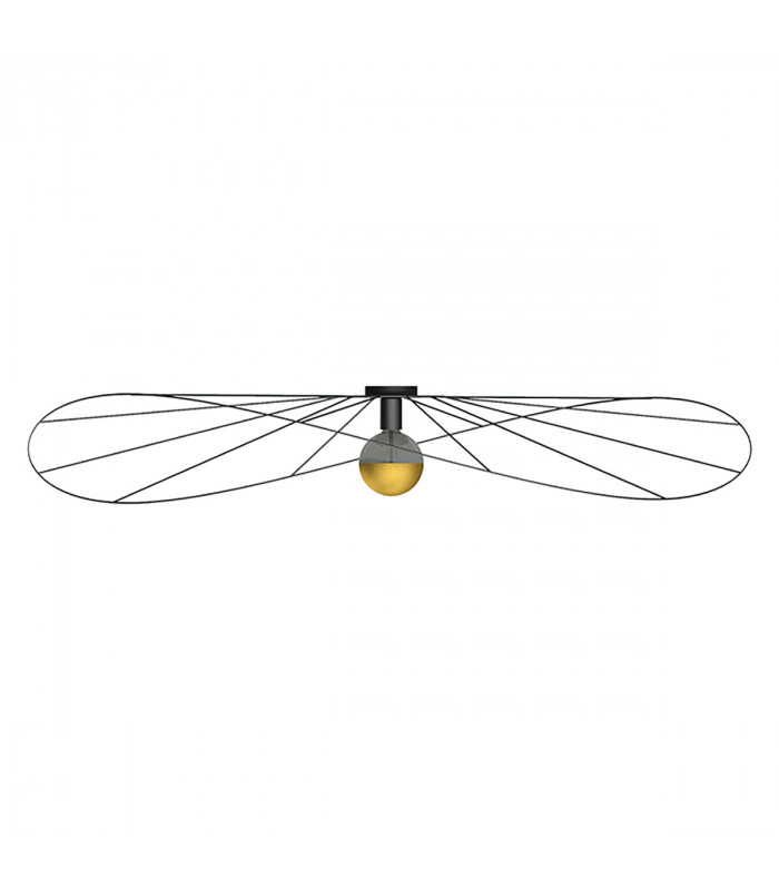Eskola Semi Flush Ceiling Light Black-1
