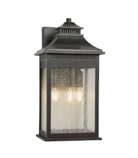 3 Light Large Wall Lantern - Imperial Bronze Finish, E14 - 1