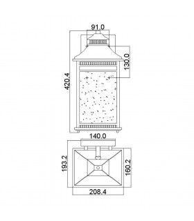 3 Light Large Wall Lantern - Imperial Bronze Finish, E14 - 2