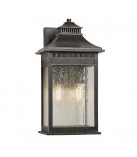 2 Light Medium Wall Lantern - Imperial Bronze Finish, E14 - 1
