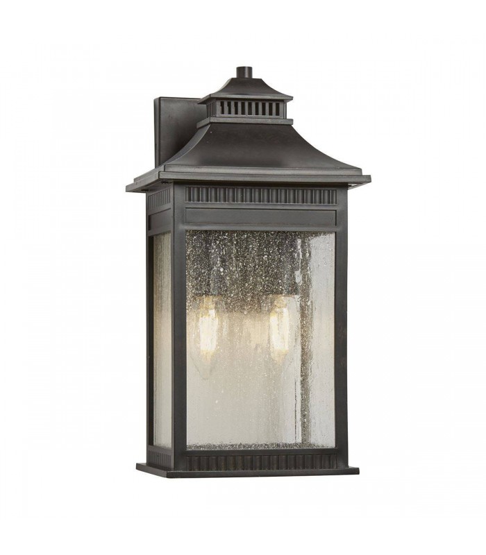 2 Light Medium Wall Lantern - Imperial Bronze Finish, E14 - 1