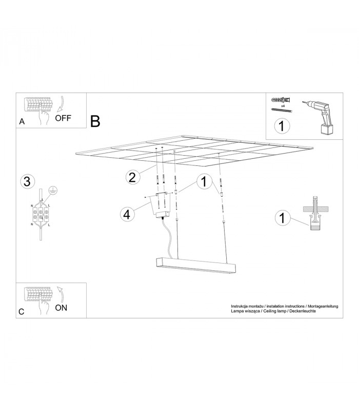 Pinne Integrated Led Pendant Ceiling Light Grey-9