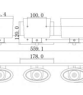 3 Light Above Mirror Light - Polished Chrome Finish IP44, G9 - 2