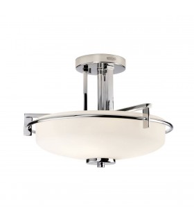 3 Light Semi Flush Light - Polished Chrome Finish, G9 - 1