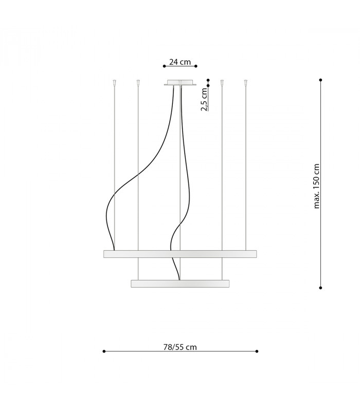 Rio Integrated Led Pendant Ceiling Light White-4