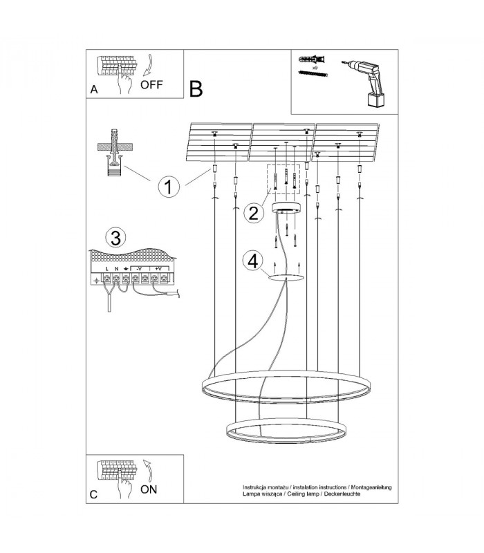 Rio Integrated Led Pendant Ceiling Light White-6
