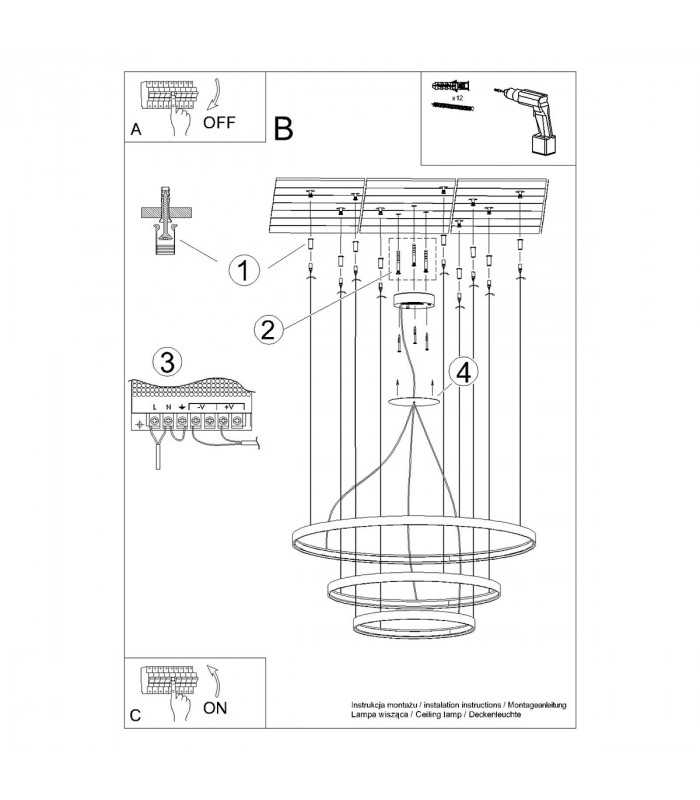 Rio Integrated Led Pendant Ceiling Light White-6