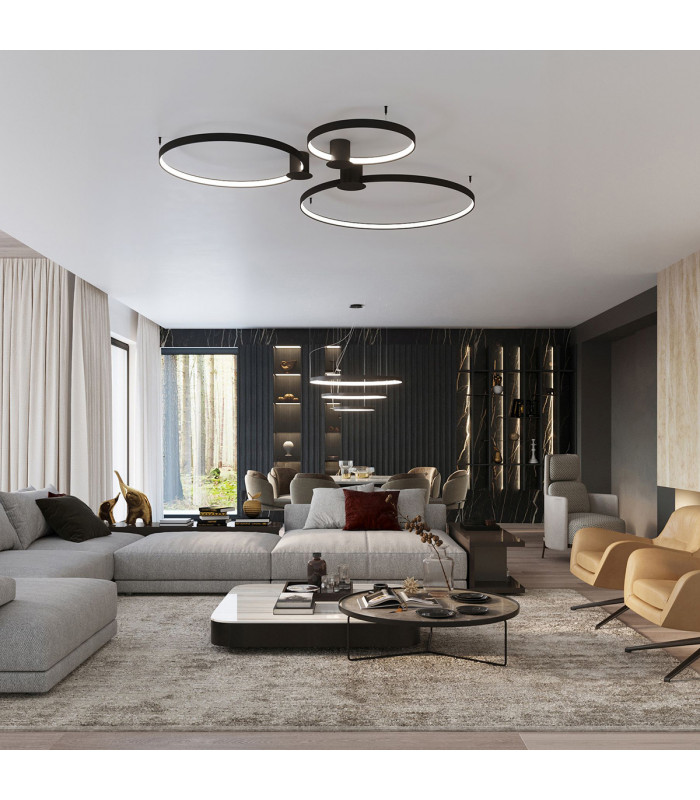 Rio Integrated Led Pendant Ceiling Light Black-9