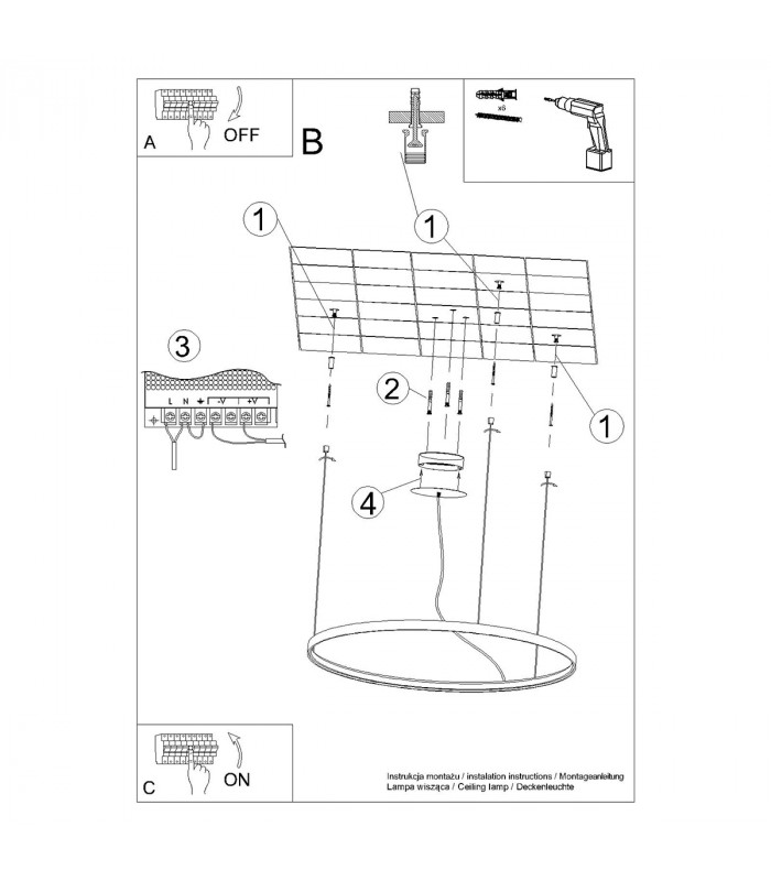 Rio Integrated Led Pendant Ceiling Light Golden-11