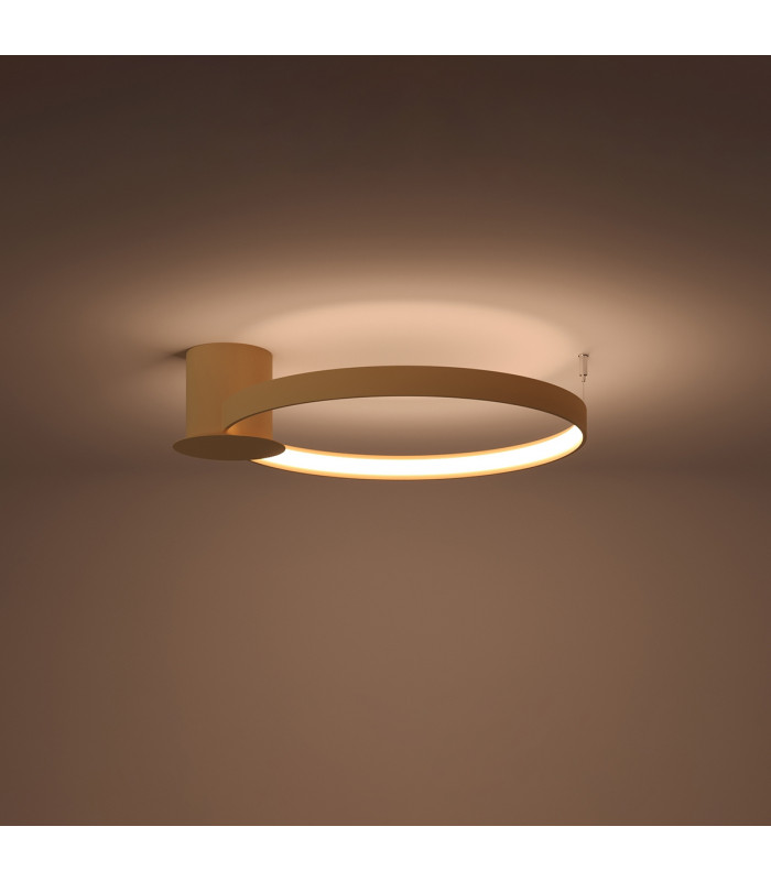 Rio Integrated Led Semi Flush Light Golden-3