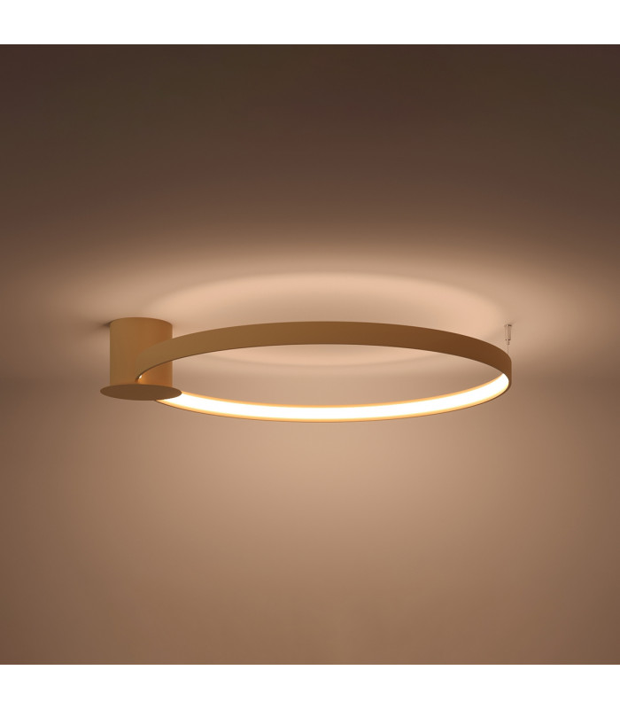 Rio Integrated Led Semi Flush Light Golden-3