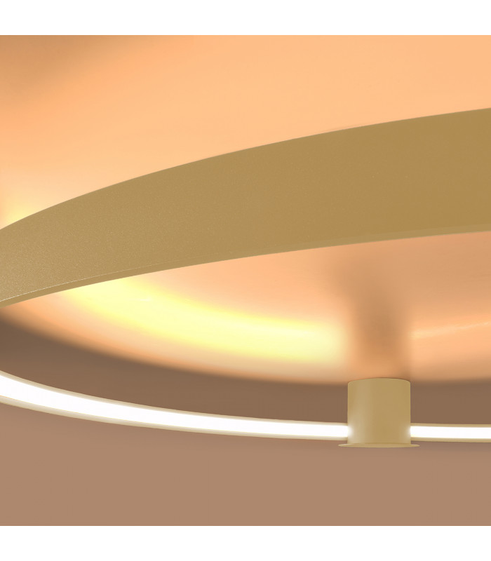 Rio Integrated Led Semi Flush Light Golden-7