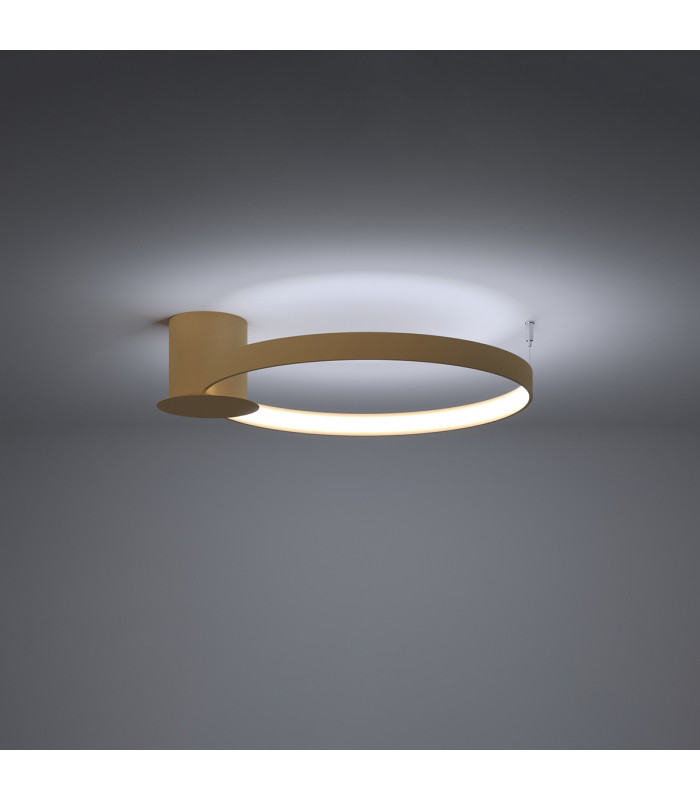 Rio Integrated Led Semi Flush Light Golden-3