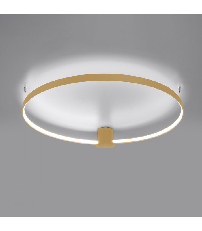 Rio Integrated Led Semi Flush Light Golden-5