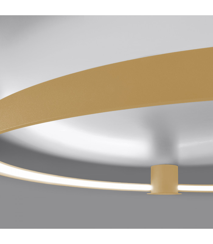 Rio Integrated Led Semi Flush Light Golden-7
