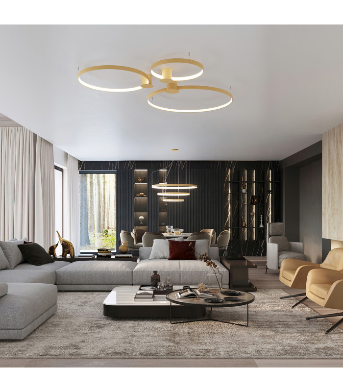 Rio Integrated Led Pendant Ceiling Light Golden-9