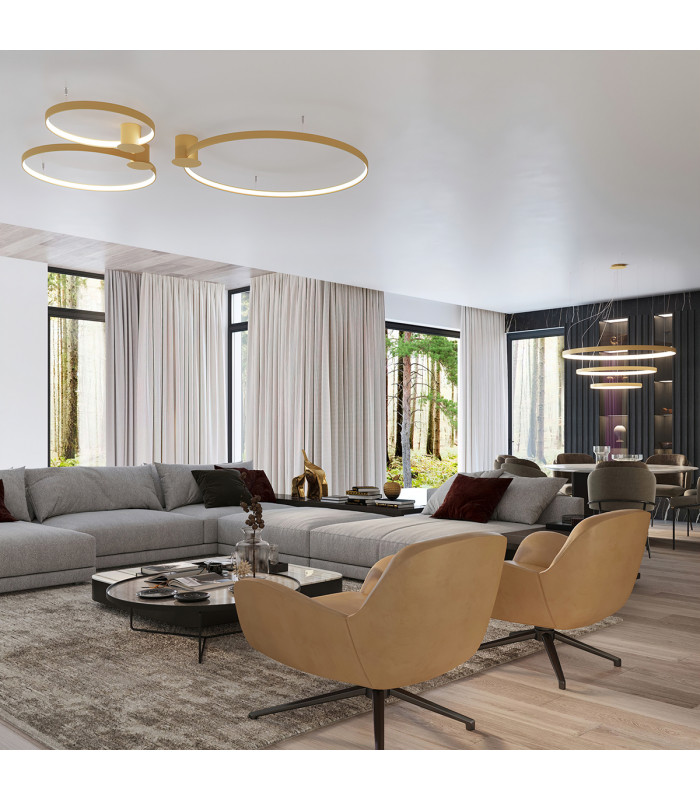 Rio Integrated Led Pendant Ceiling Light Golden-8
