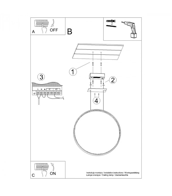 Rio Integrated Led Pendant Ceiling Light Chrome-11