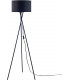 Tripod Floor Lamp Steel Crossed Legs In Satin Black Fabric Shade - Gold Inside In-Line Switch - Made.com - Clearance Stock-1