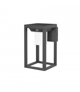 Bow LED Outdoor Wall Lantern Urban grey Opal Warm-White 3000K IP44-1