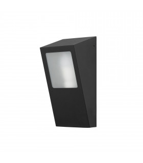 Nika Outdoor Flush Wall Lamp Black Tinted IP44-1