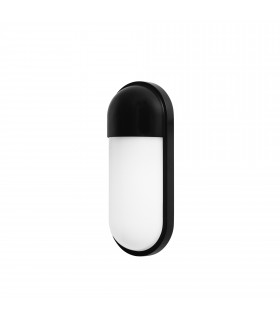 Vit Outdoor Flush Wall Lamp Black White Opal IP44-1