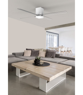 Zonda LED Ceiling Fan White Sandblasted 3000-4000-5700K-2