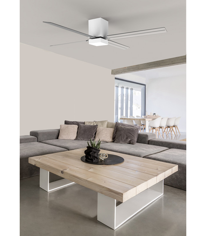 Zonda LED Ceiling Fan White Sandblasted 3000-4000-5700K-2