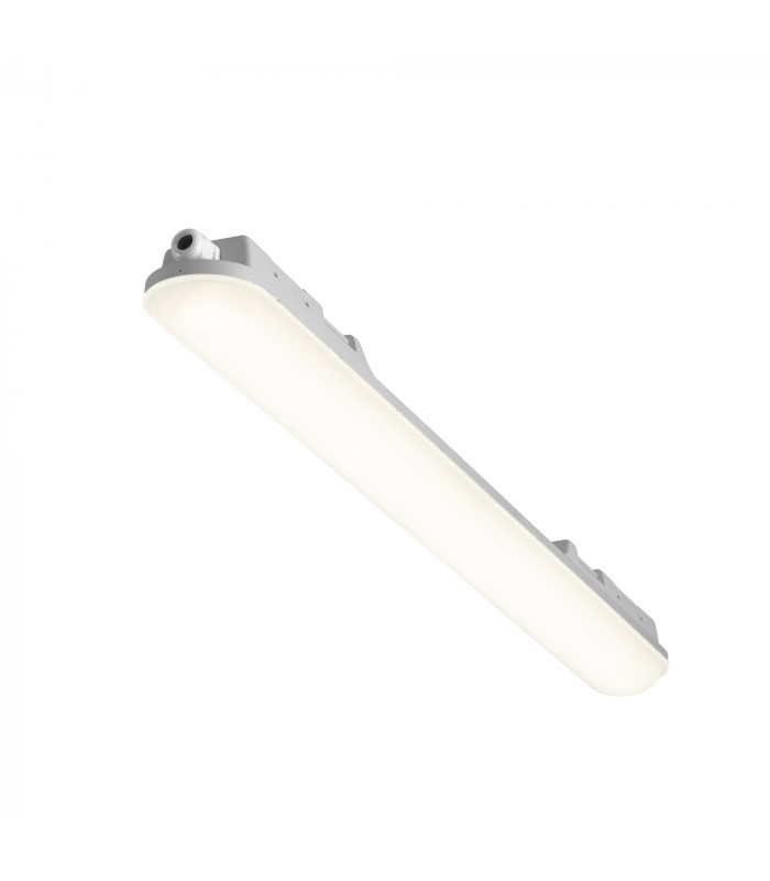 Pop 1160mm LED Outdoor Linear Batten Light Grey Neutral-White 4000K IP65-4